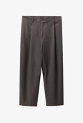 Classic pleated wool trousers