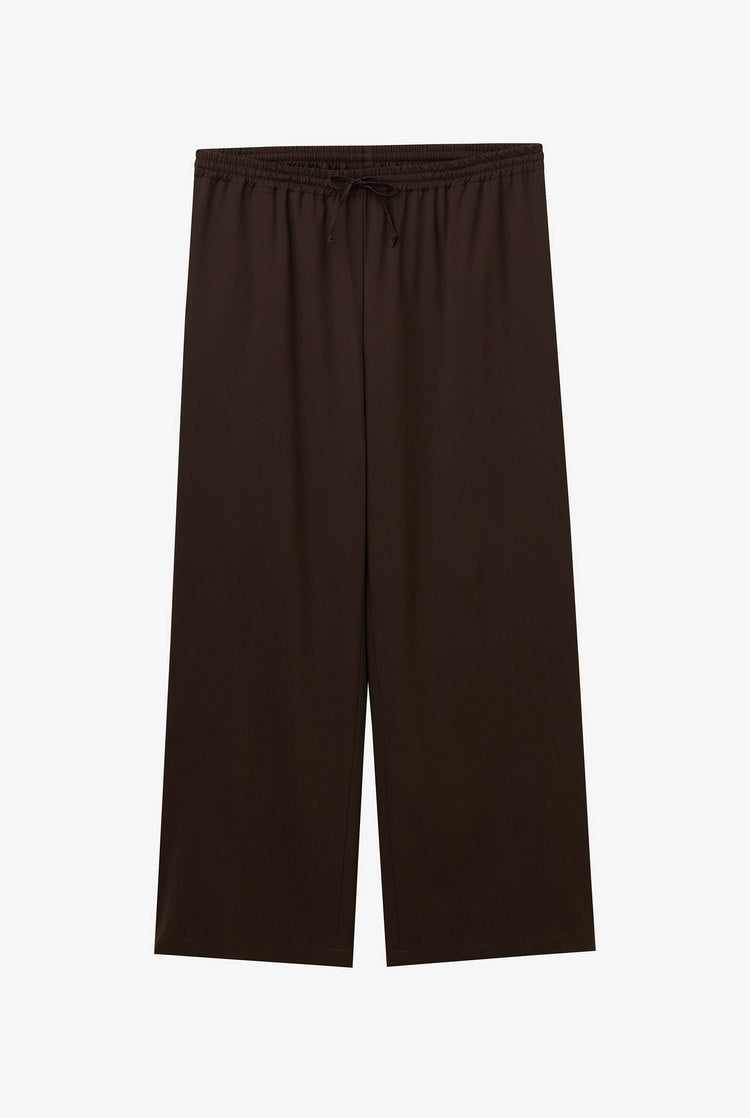 Loose-fit wool trousers