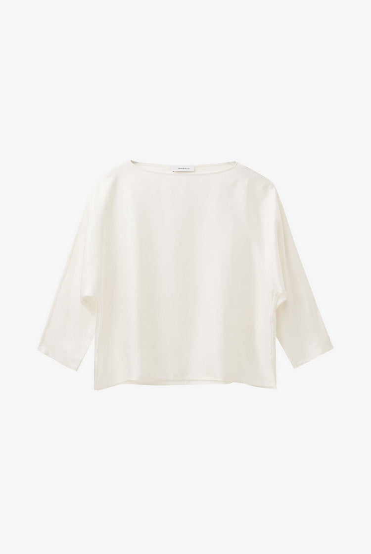 Signature long sleeved silk top
