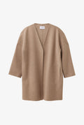 Relaxed-fit double-faced cashmere coat