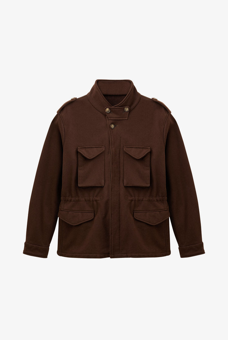 Relaxed-fit jersey cotton field jacket