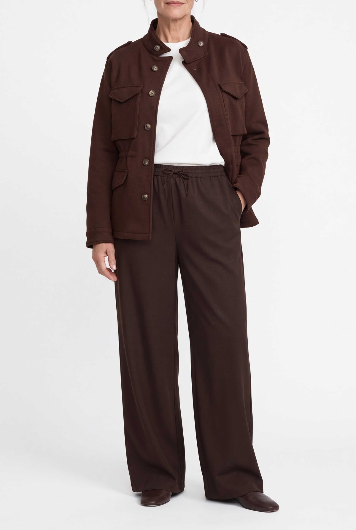 Relaxed-fit jersey cotton field jacket