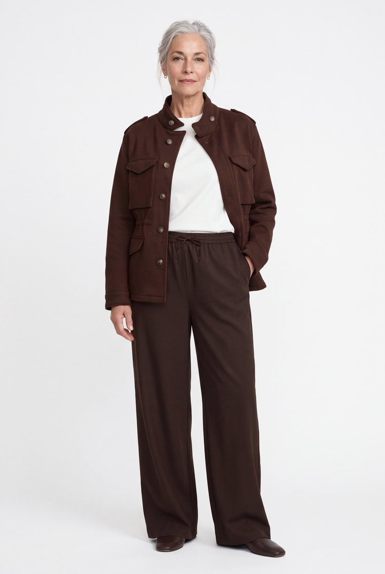 Relaxed-fit jersey cotton field jacket