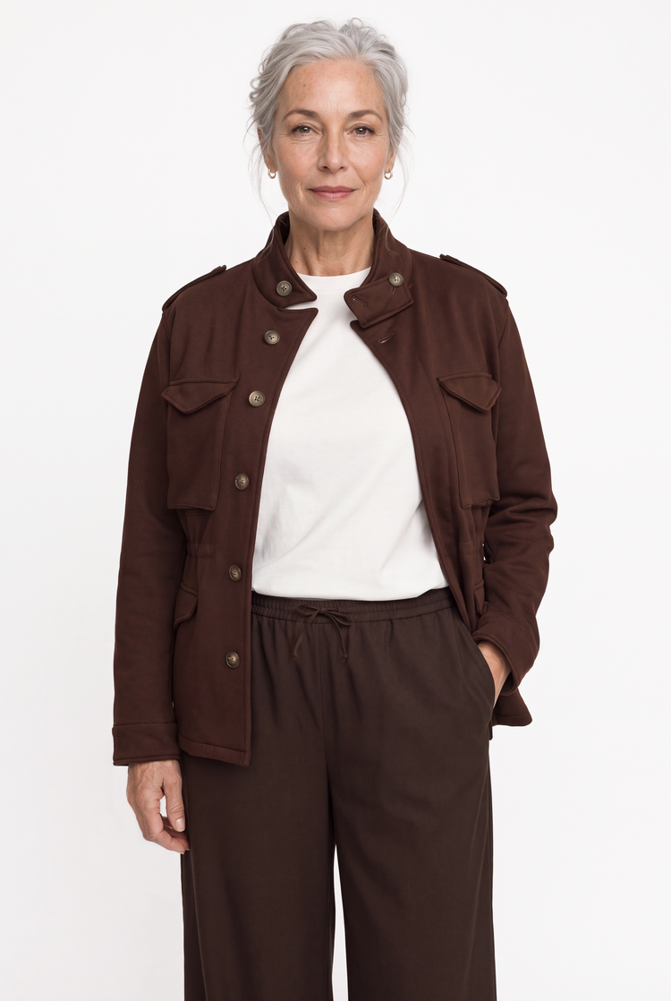 Loose-fit wool trousers