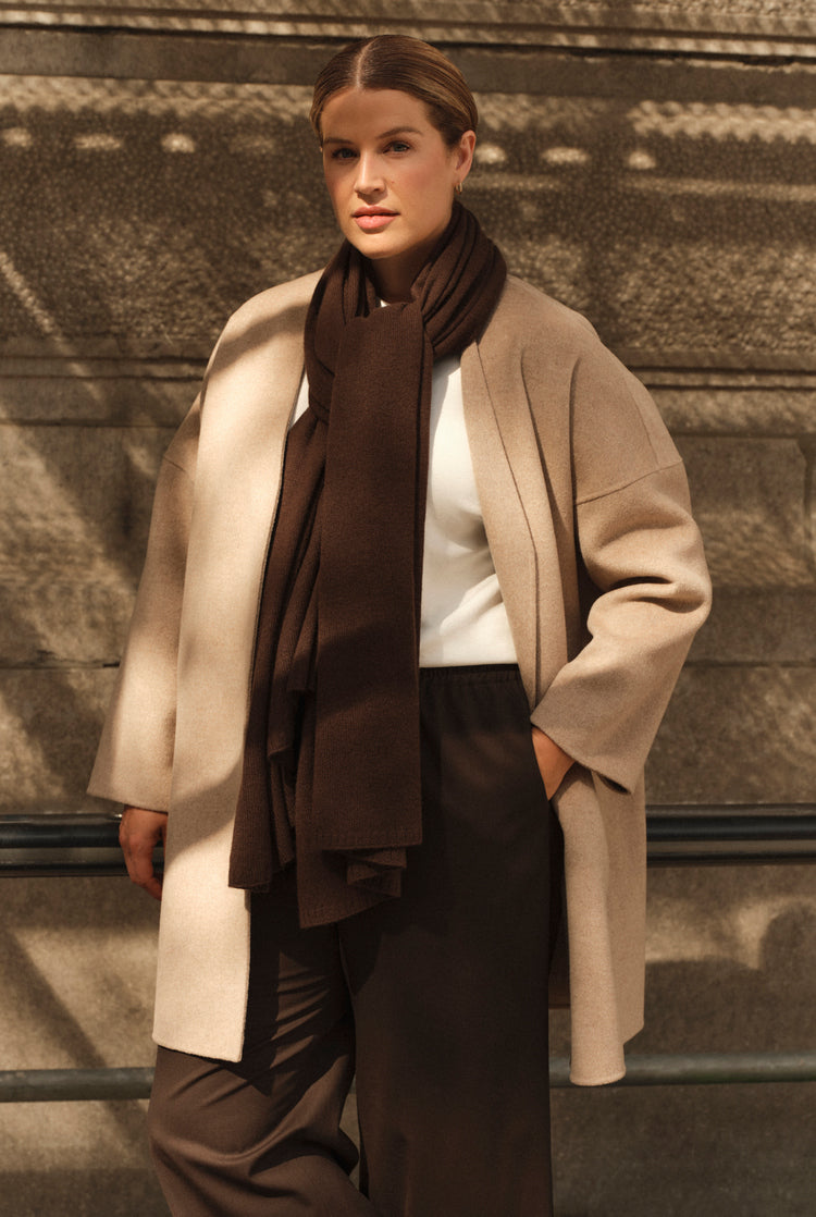 Lush knitted cashmere/wool scarf